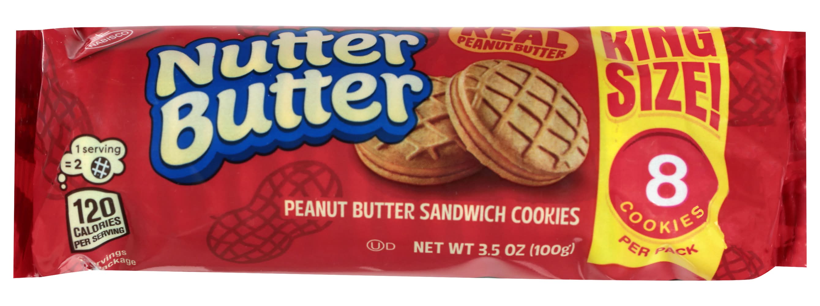 Nutter Butter Peanut Butter Sandwich Cookies (3.5 oz, 8 ct)