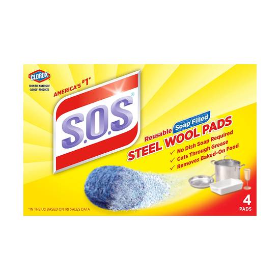 SOS Reusable Soap Filled Steel Wool Pads
