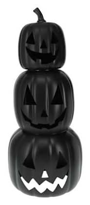 Stacked Pumpkin 3-Pack Black Pumpkins