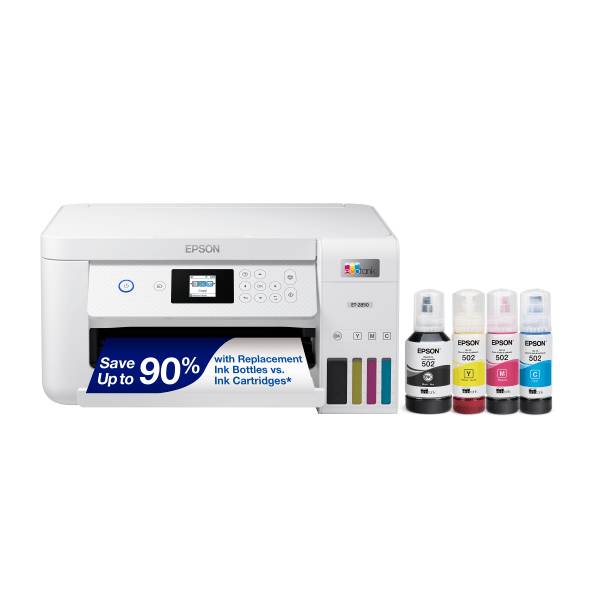 Epson Ecotank Et-2850 Cartridge-Free Supertank Wireless Color Inkjet All-In-One Printer