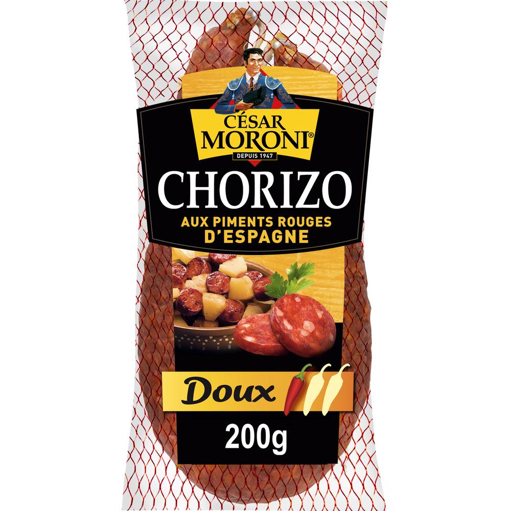 César Moroni - Chorizo doux supérieur pur porc (200g)