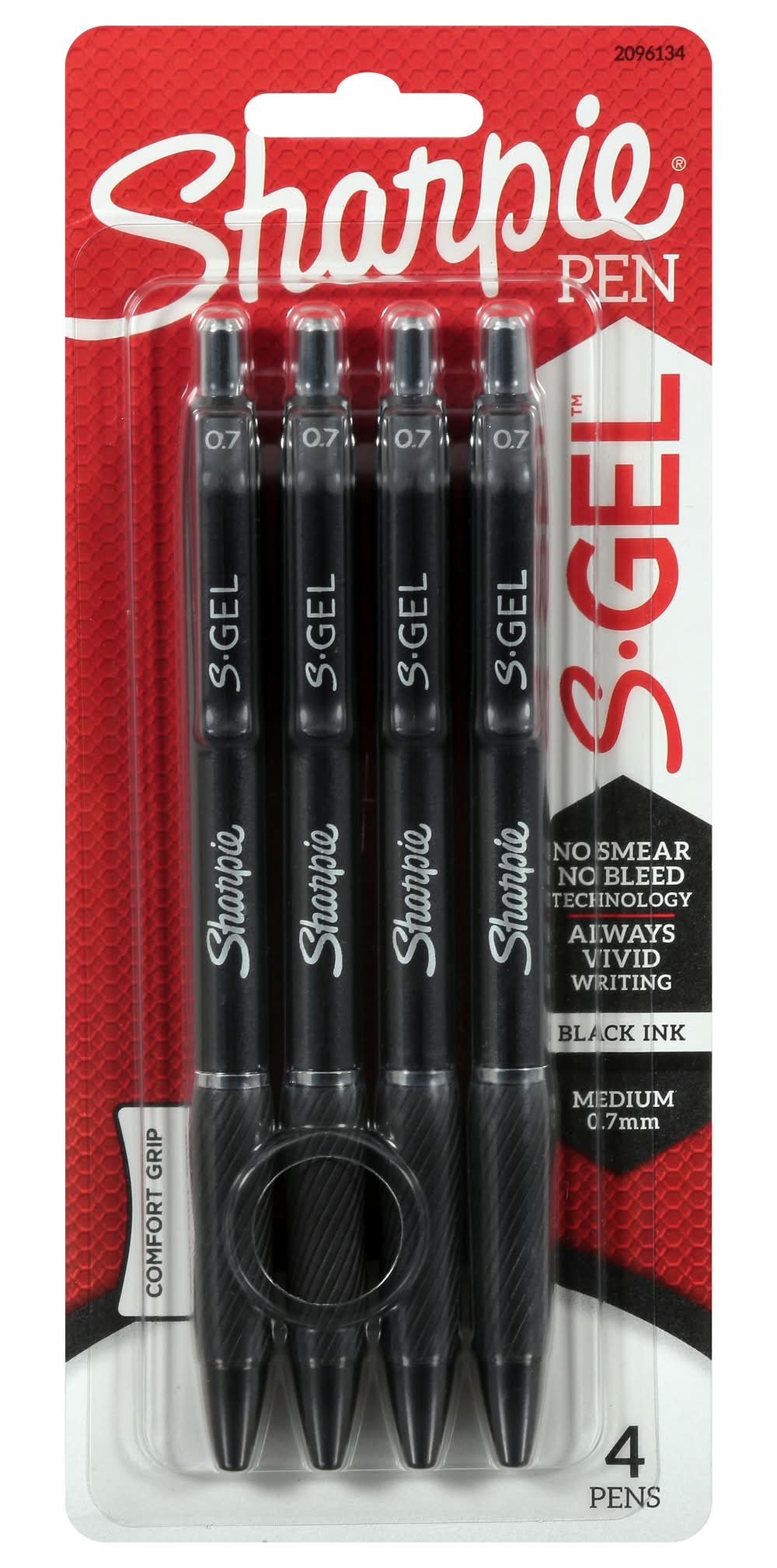 Sharpie 0.7 Mm S-Gel Medium Black Pens (1.9 oz)