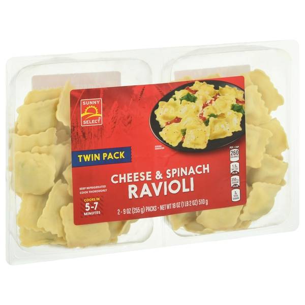 Ravioli, Ravioli, Cheese & Spinach, Twin Pack