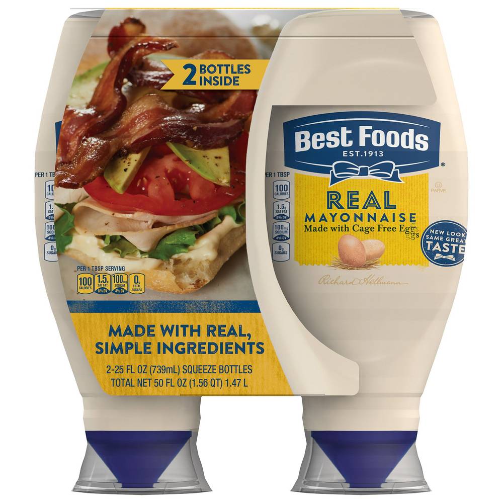 Best Foods Real Mayonnais (25 fl oz, 2 ct)