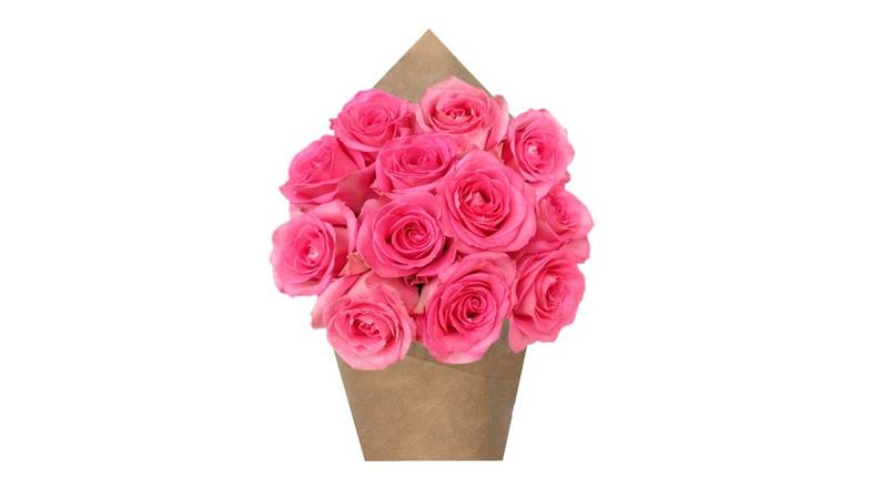 Dozen Rose Bunch - Pink