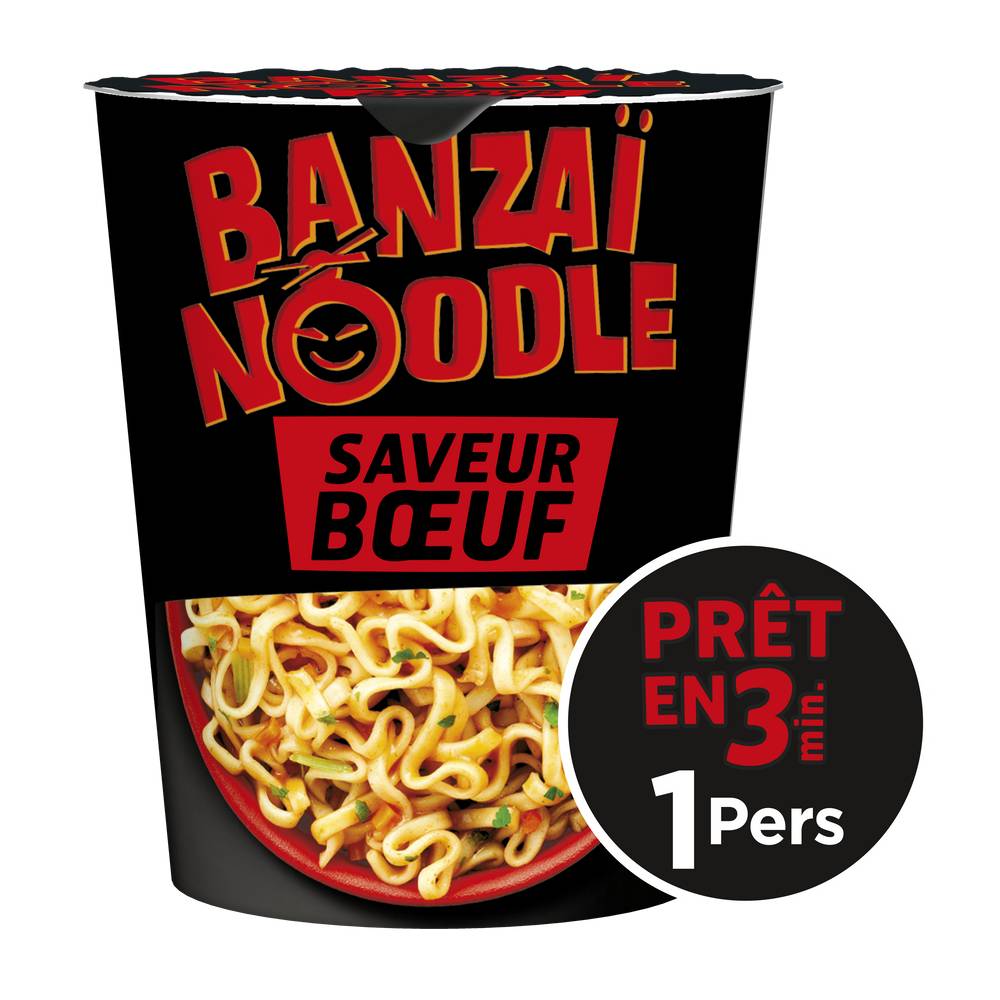 Banzai Noodle - Nouilles instantanées, bœuf (67g)