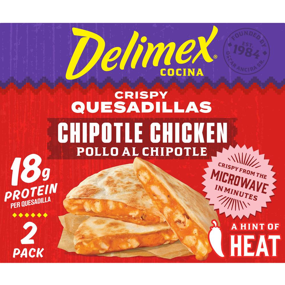 Delimex Chipotle Chicken Crispy Quesadillas Box, Chipotle Chicken (8 oz)