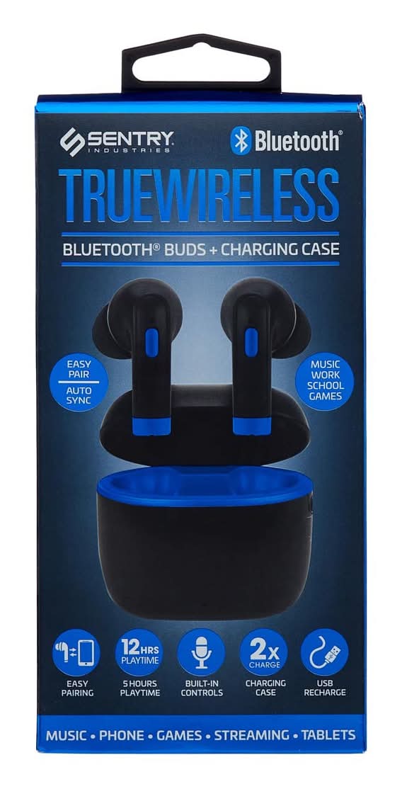 Sentry Industries True Wireless Bluetooth Buds 4 Assorted Colors