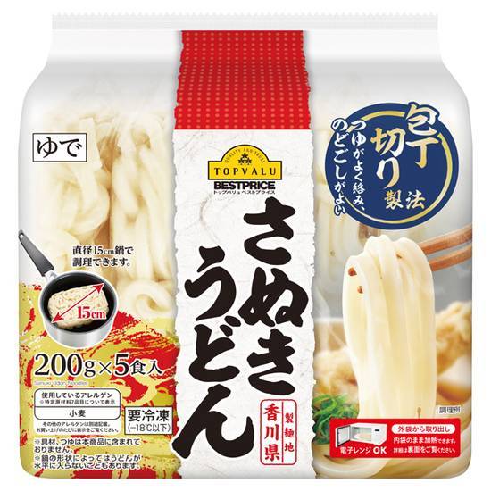 トップバリュ さぬきうどん 200g×5袋