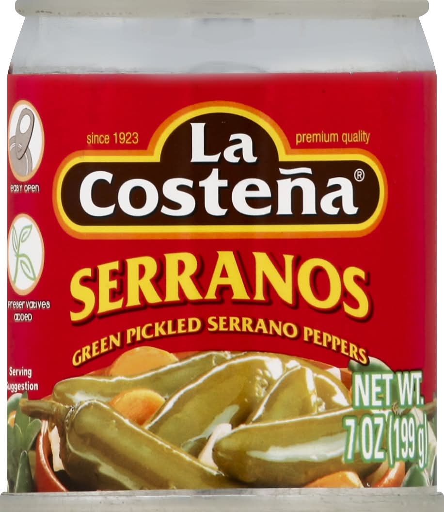 La Costeña Green Pickled Serrano Peppers (7 oz)