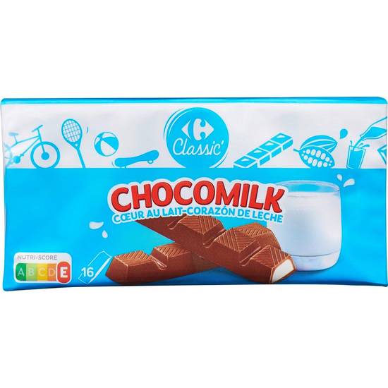 Carrefour Classic' - Barres chocolatées chocomilk (6 pièces)