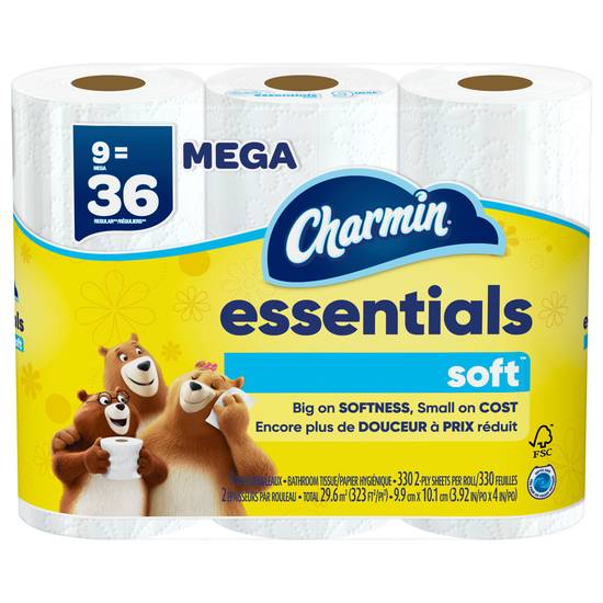 Charmin Essentials Soft Toilet Paper (9 ct)