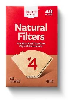 Market Pantry Natural Cone 4 Coffee Filters (40 ct)