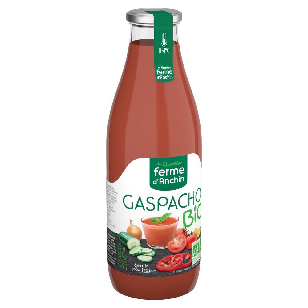 Les Recettes Ferme d'Anchin - Gaspacho bio (740ml)