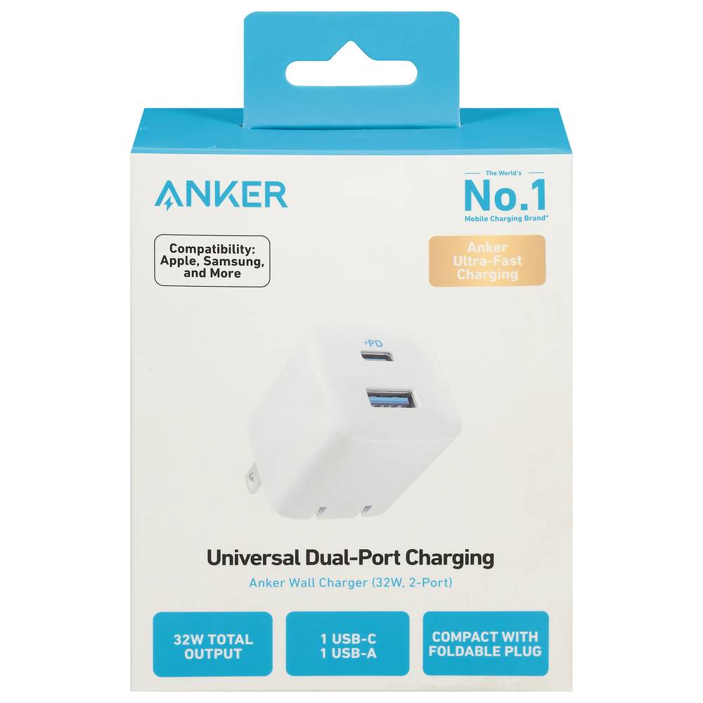 Anker Dual Port Universal 32w 2 Port Wall Charger