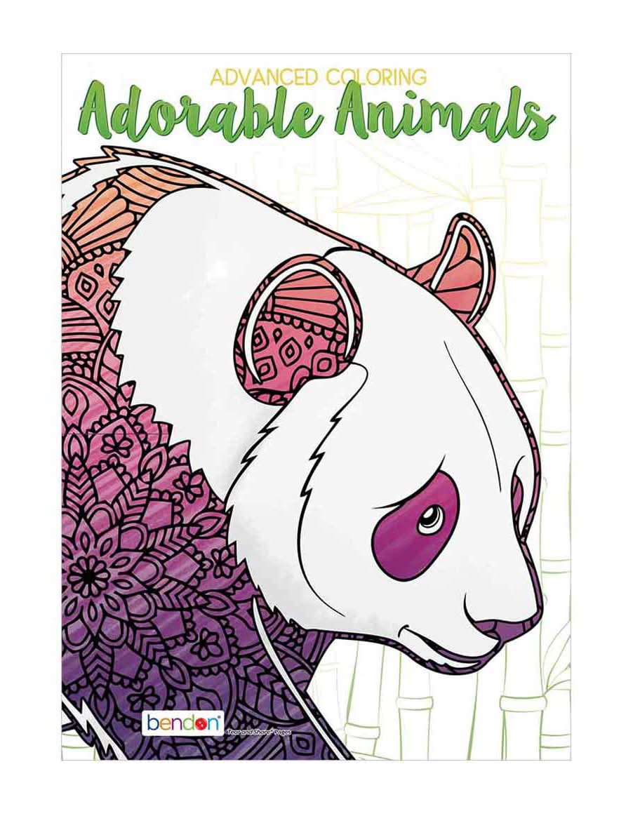 Bendon Animal Advanced Coloring Book Assorted