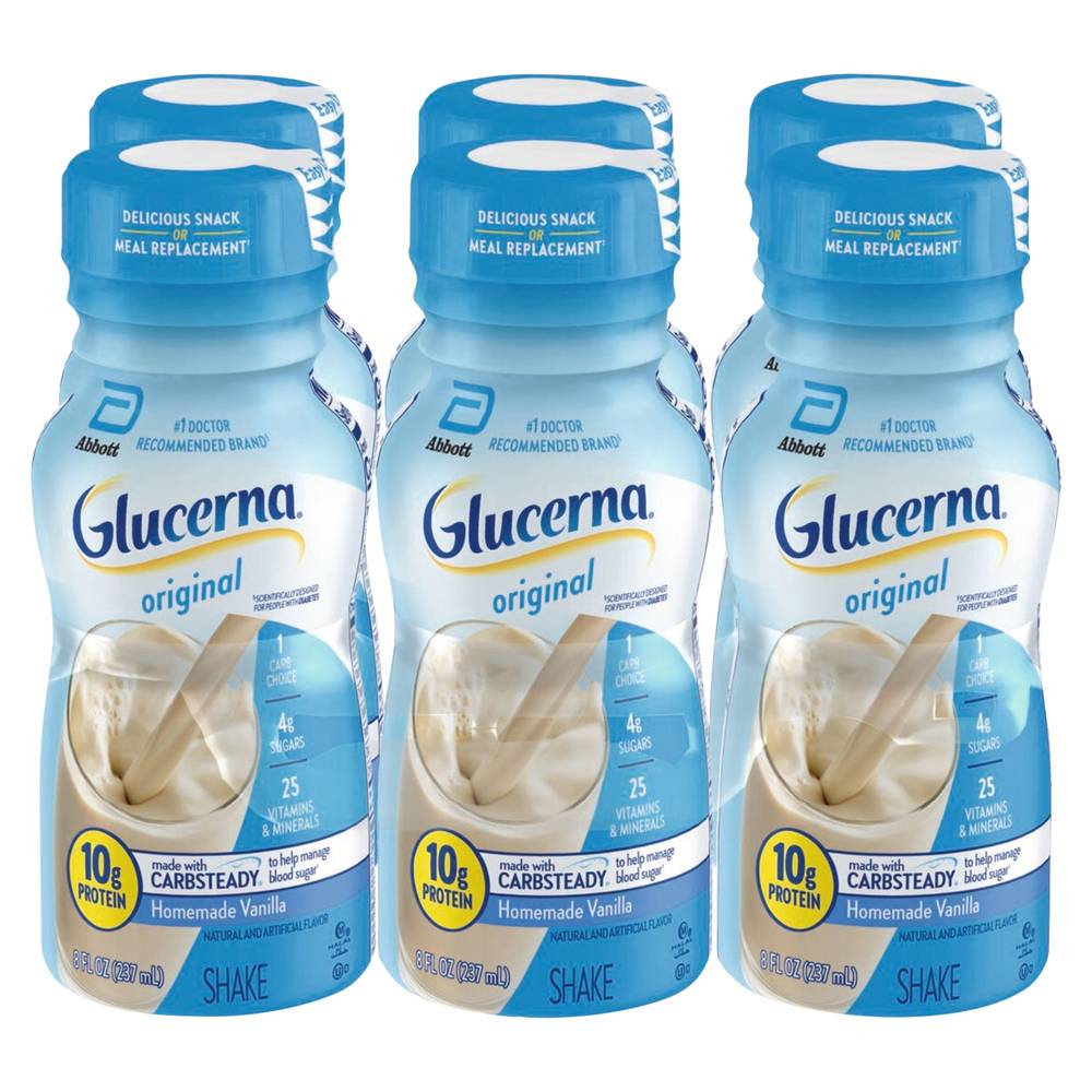 Glucerna Original Homemade Vanilla Shake (6 pack,8 fl oz)