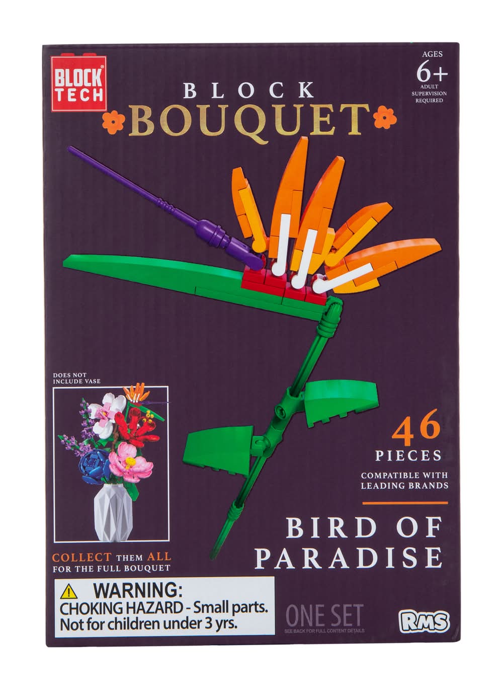 Block Tech Block Bouquet Flower Bird of Paradise