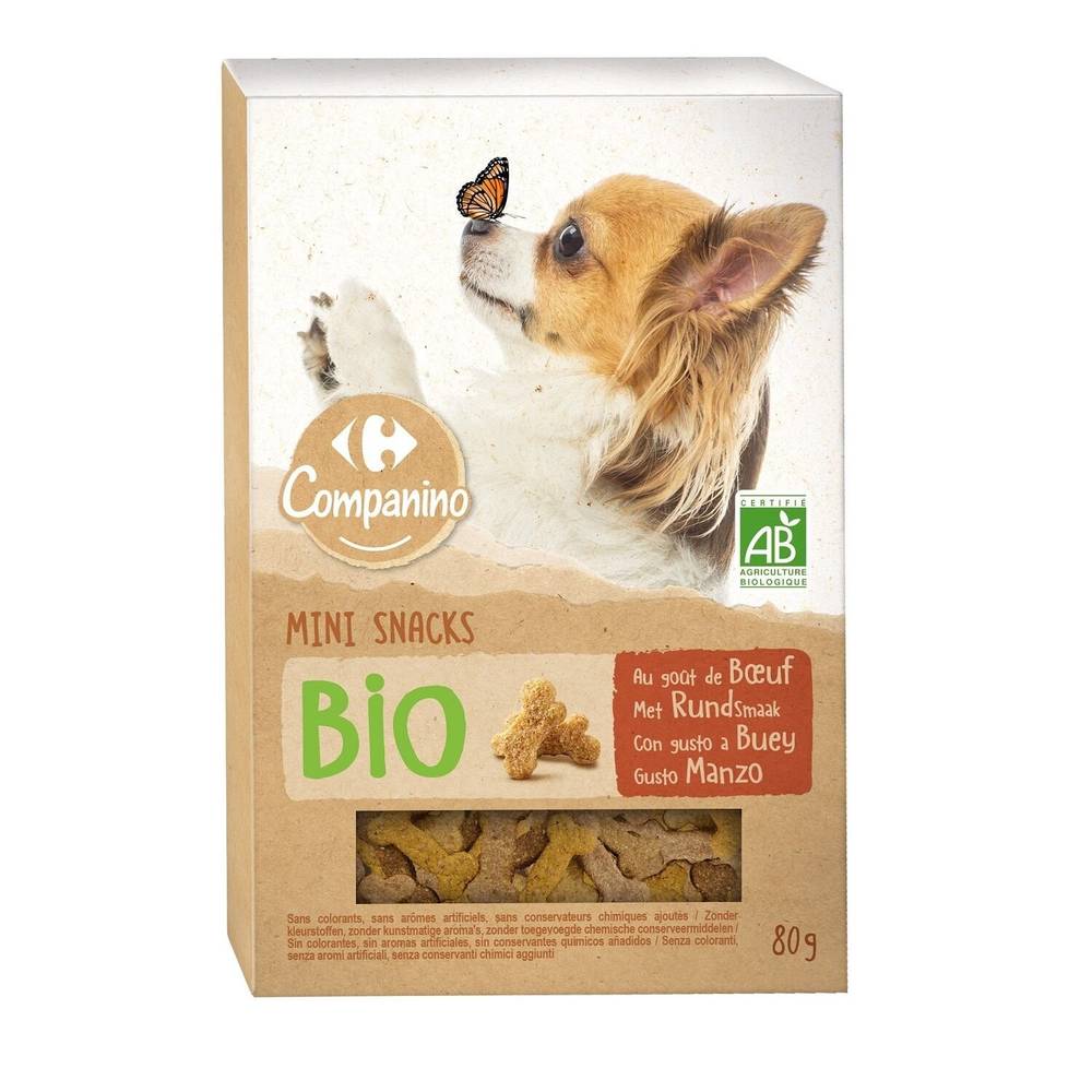 Carrefour Companino - Récompense pour chien snack bio goût bœuf