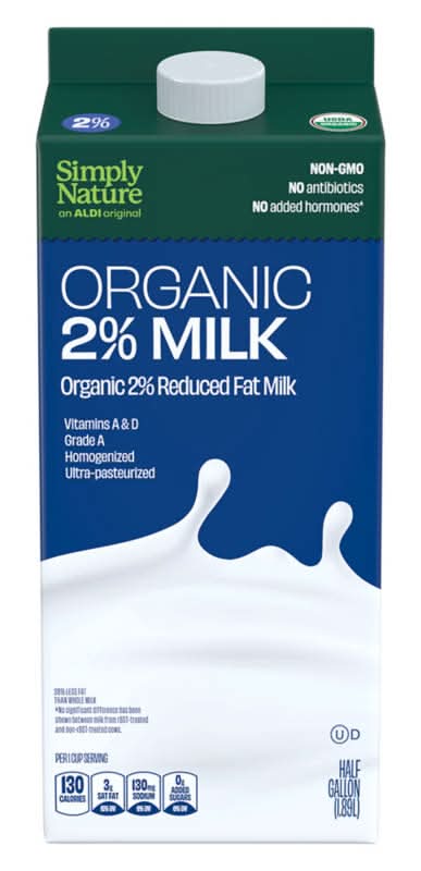 Simply Nature Organic 2% Reduced Fat Milk
