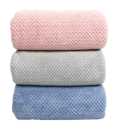 Miine X 摩力諾菱格紋速乾毛巾35x75cm/ 三入