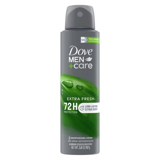 Dove Men+Care Extra Fresh Antiperspirant Deodorant Dry Spray For Men 72-hour Sweat and Odor protection, 3.8 OZ