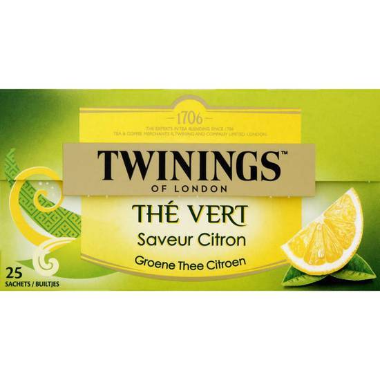 Twinings Thé vert citron intense - Sachets x25