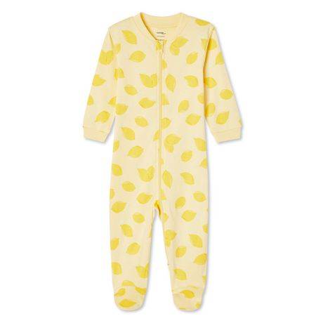 George Baby Girls'' Printed Sleeper (Color: Yellow, Size: 0-3 Months)