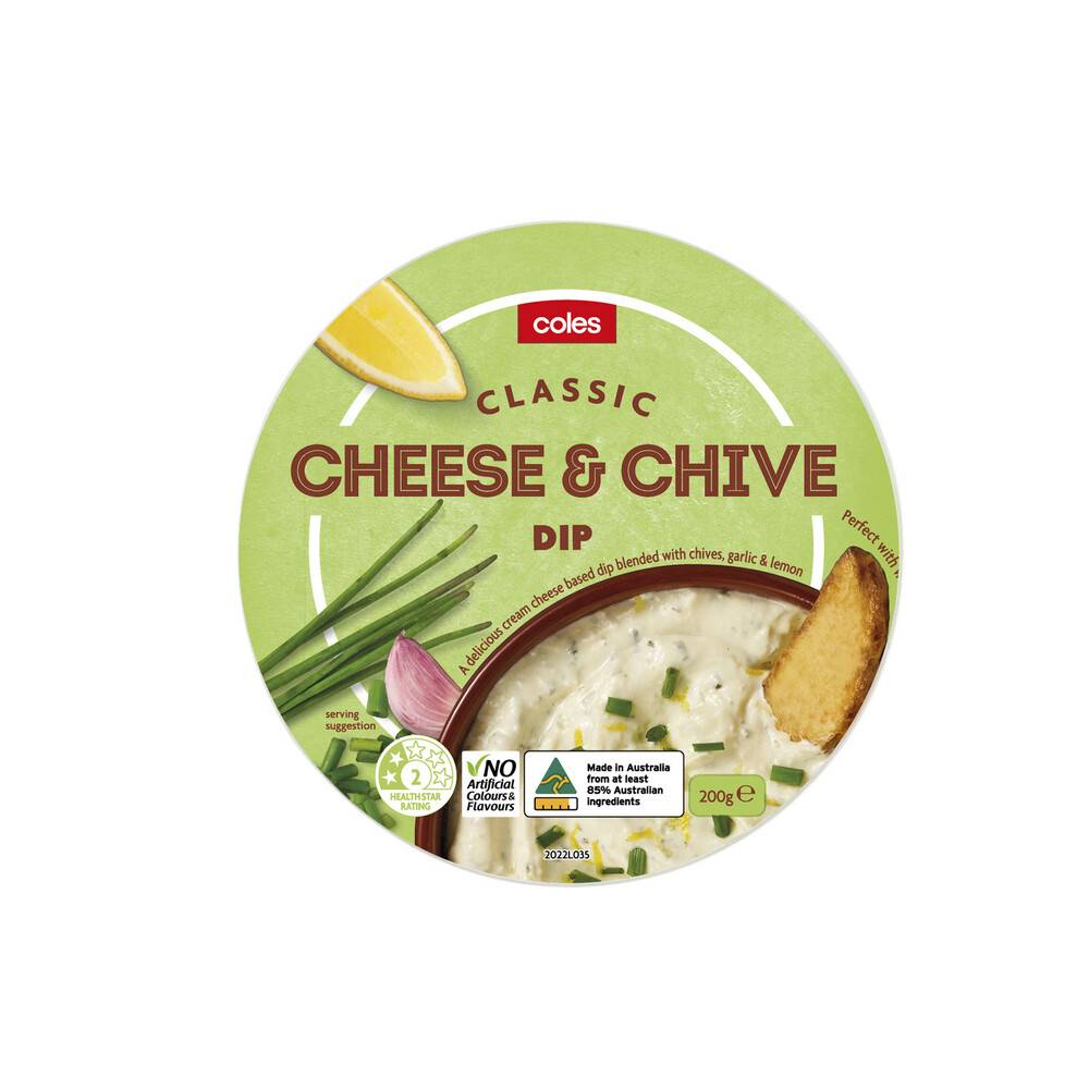 Coles Classic Cheese and Chive Dip