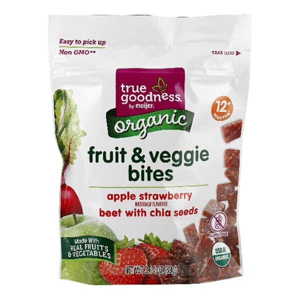 True Goodness Fruit & Veg Bites, Apple Strawberry Beet Chia
