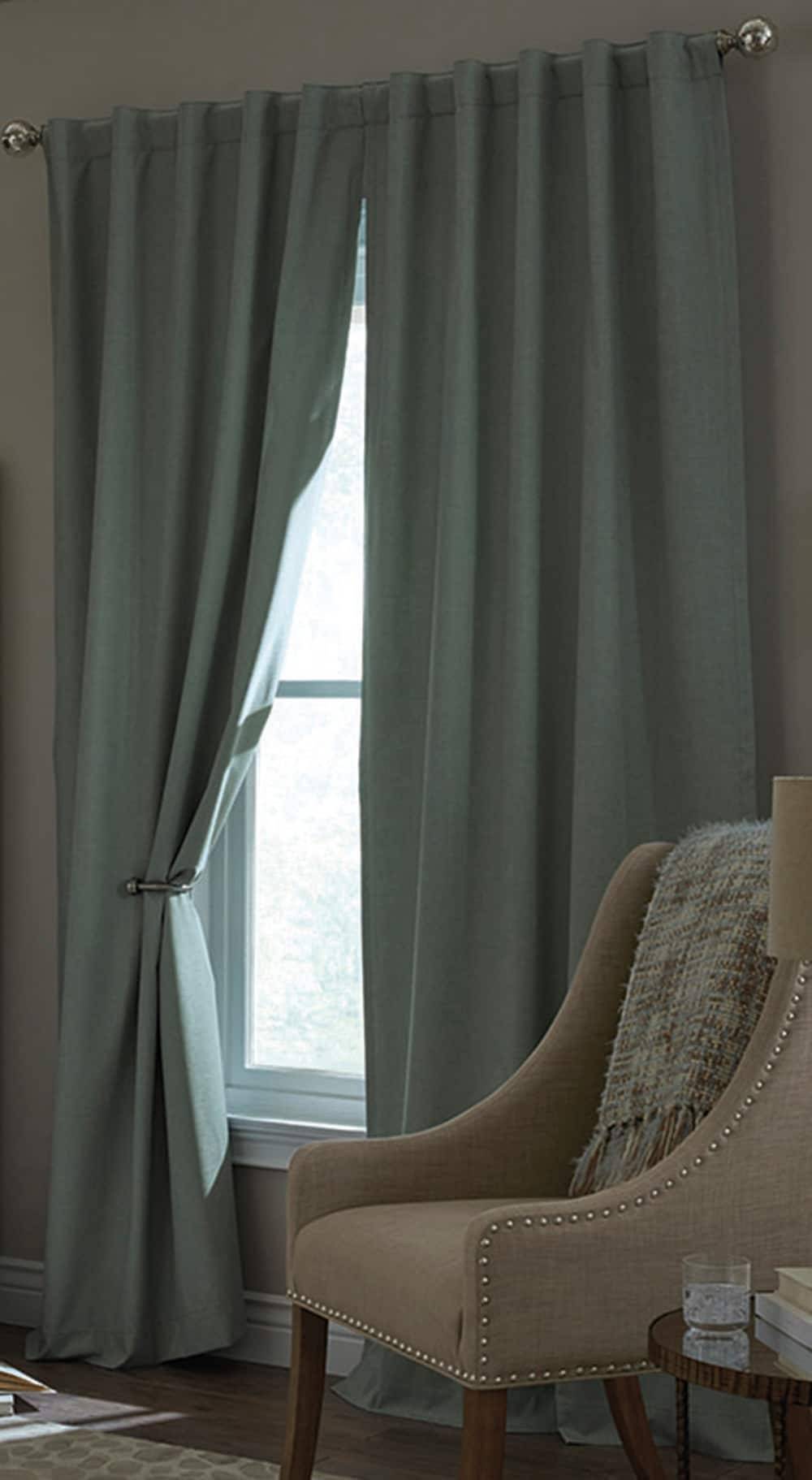 Style Selections 63-in Kale Blackout Thermal Lined Back Tab Single Curtain Panel | X764  .55363ZBG