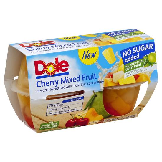 Dole No Sugar Added Cherry Mixed Fruit (4 ct)