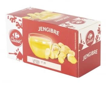 Infusión de Jengibre en bolsitas Carrefour Classic 20 ud.