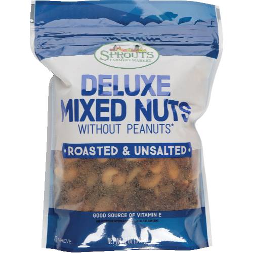 Sprouts Roasted Unsalted Deluxe Mixed Nuts With Out Peanuts