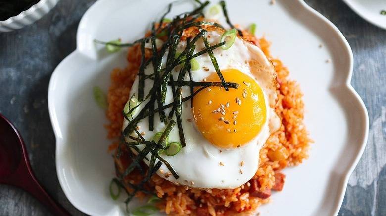 KIMCHI SPAM FRIED RICE W/EGG