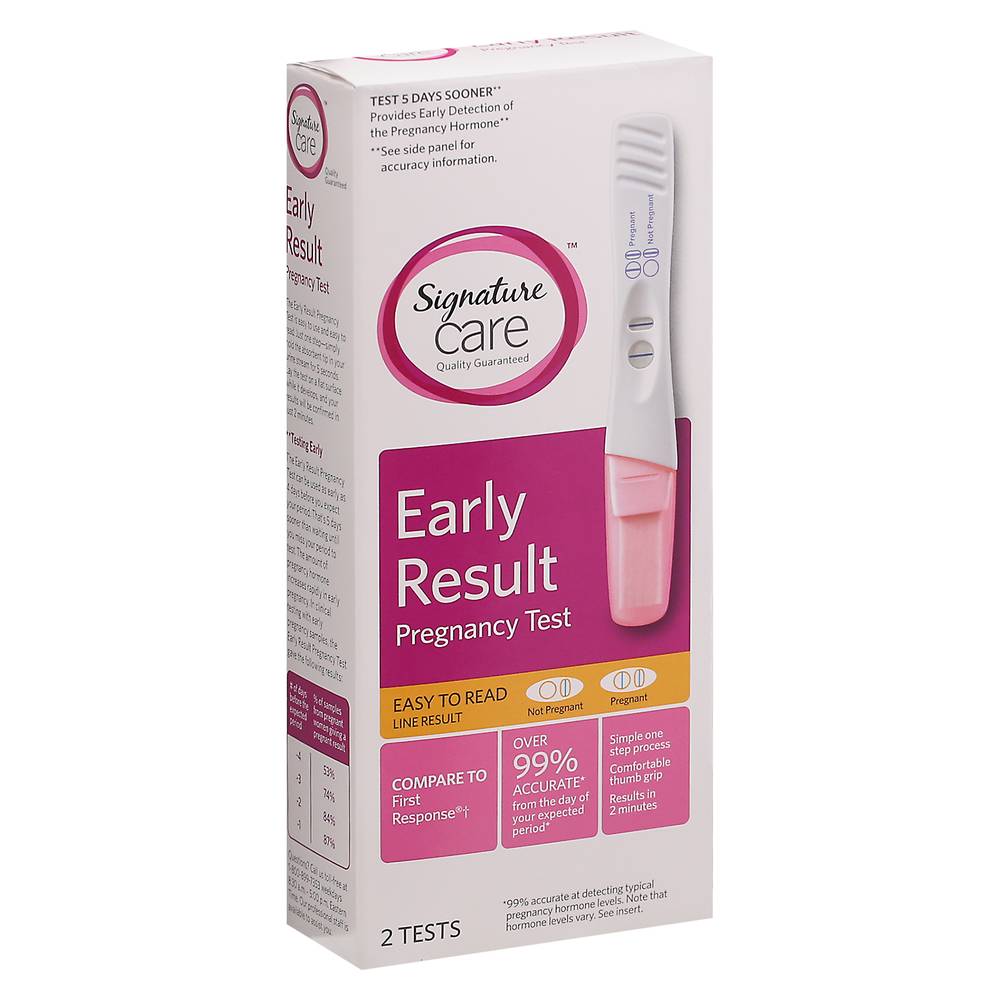 Signature Care Early Result Pregnancy Test (1.6 oz, 2 ct)