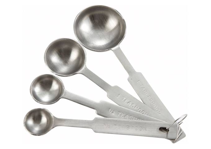 Winco - #MSPD-4X Measuring Spoon Set, 4-Pcs, Deluxe, Stainless Steel (1 Unit per Case)