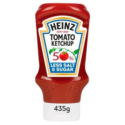 Heinz Tomato Ketchup 50% Less Sugar & Salt (435g)