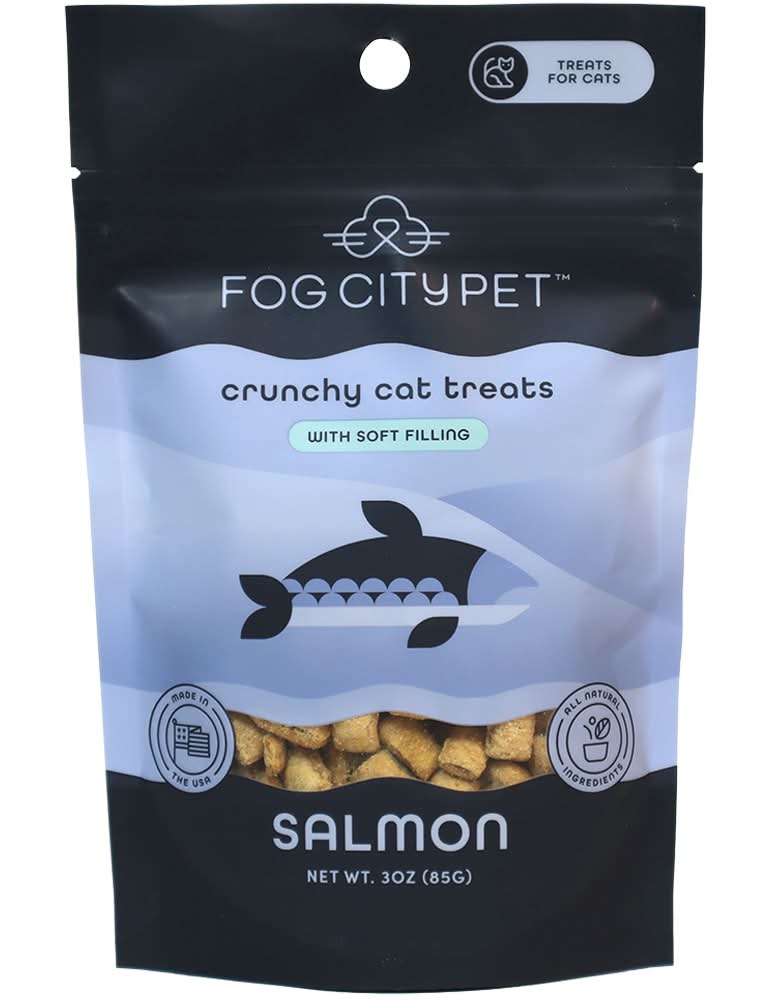 Fog City Pet Snackables Crunchy w/ Soft Filling Salmon Cat Treats (3 oz)