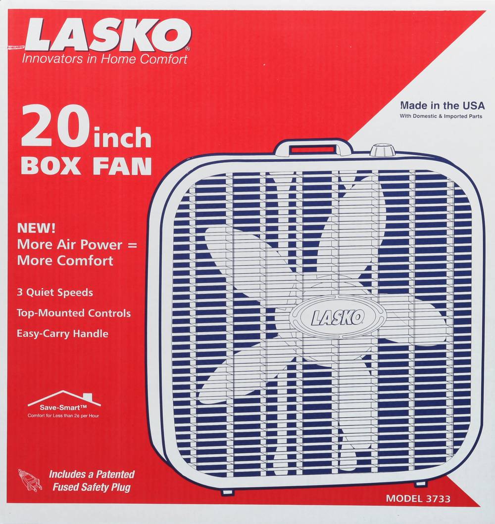 Energy Efficient Lasko Box Fan Wattage Red Lasko Box Fan Lasko
