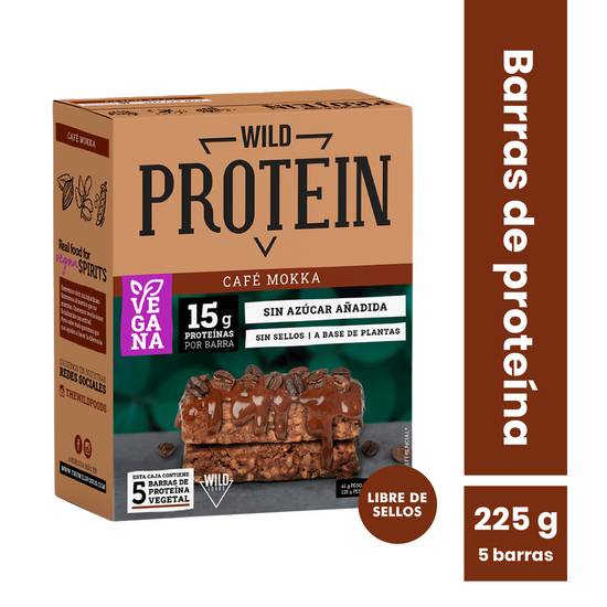 Wild protein pack barra de proteína café mokka (caja, 5 un)