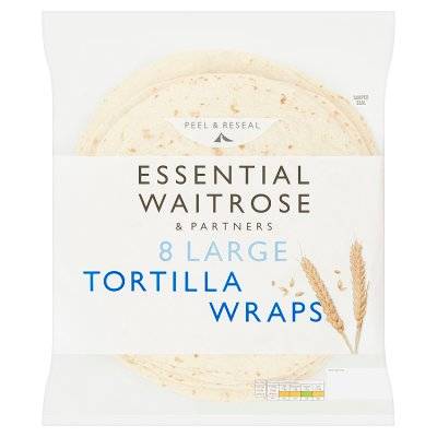 Waitrose & Partners Essential Large Tortilla Wraps (488g)