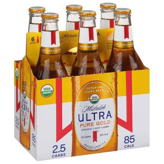 Michelob Pure Gold Beer Light Lager (6 x 12 fl oz)