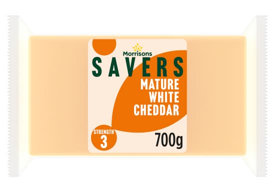 Morrisons Savers Mature White Cheddar (700g)