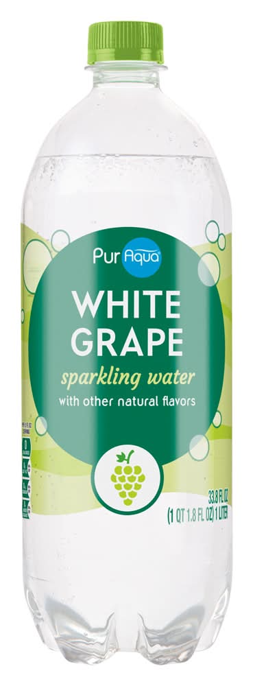 PurAqua Sparkling Water, White Grape (33.8 fl oz)