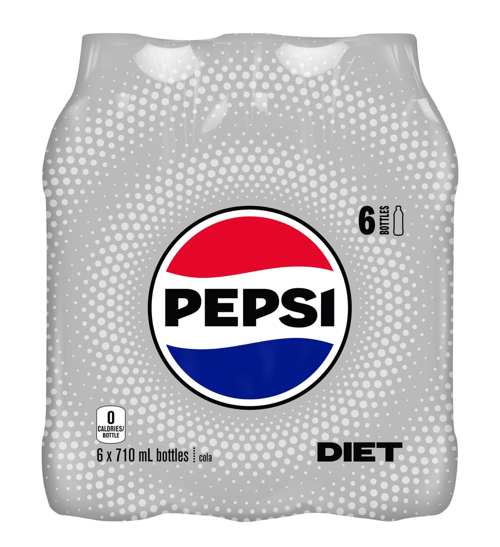 Pepsi Diet Cola Soft Drink (6 x 710 ml)