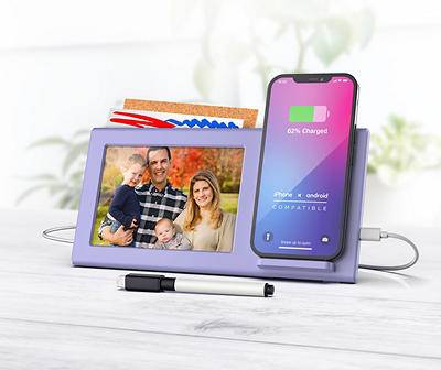 Soar Purple 3 in 1 Wireless Charging Photo Frame