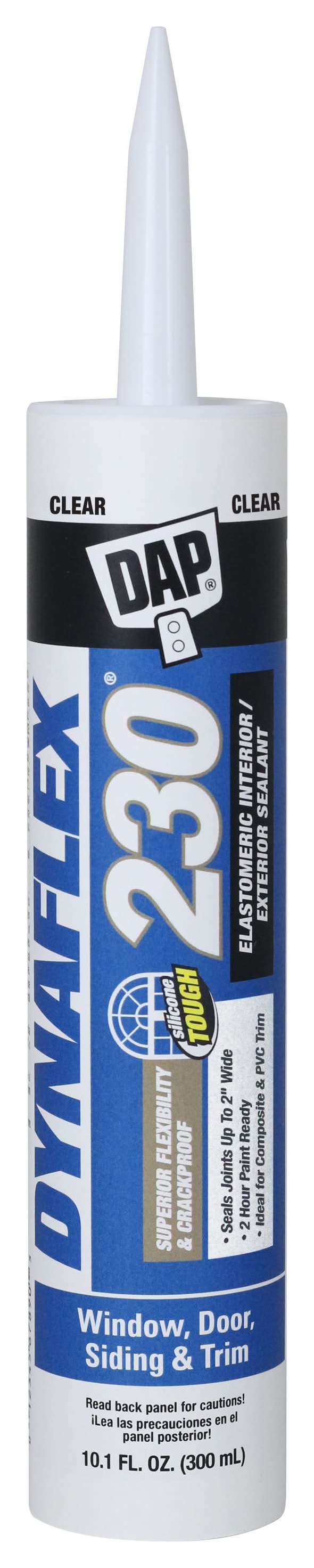 DAP DYNAFLEX 230 10.1-oz Window and Door Clear Paintable Latex Caulk