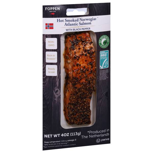 Foppen Atlantic Salmon Hot Smoked Norwegian With Black Pepper (4 oz)