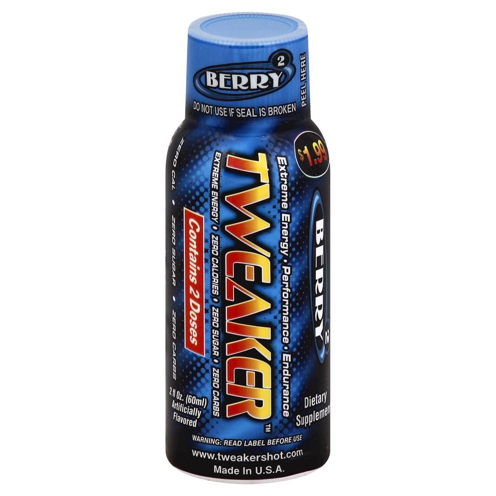 Tweaker Berry 2 Energy Drink Shot Zero Calories (2 fl oz)